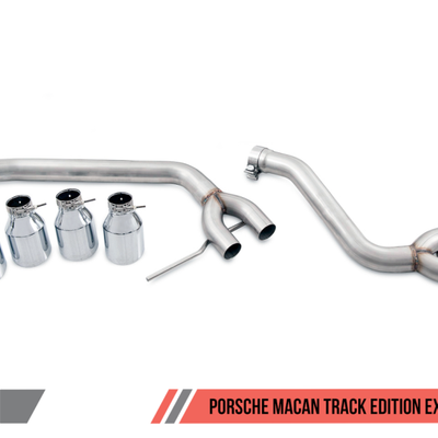 AWE Tuning Porsche Macan Track Edition Exhaust System - Chrome Silver 102mm Tips