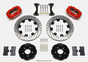 Wilwood Forged Dynalite Front Hat Kit 12.19in Drilled Red 00-04 PT Cruiser/03-04 SRT/4