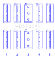 King Engine Bearings Lancia 2.0L HF - (Size STD) Performance Main Bearing Set