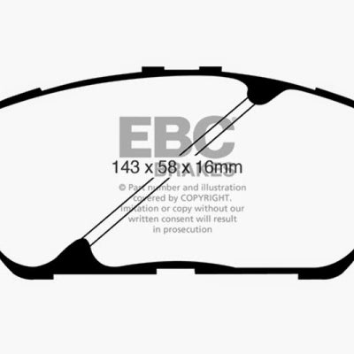 EBC 10 Toyota Sienna 2.7 Greenstuff Front Brake Pads