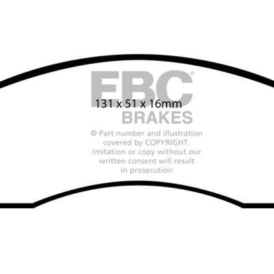 EBC 01-04 Mazda Protege 2.0 (Rear Drums) Yellowstuff Front Brake Pads