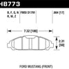 Hawk 15-17 Ford Mustang HP Plus Front Brake Pads