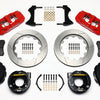 Wilwood AERO4 Rear P-Brake Kit 14.00in Red 2005-2014 Mustang