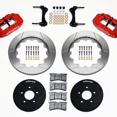 Wilwood Narrow Superlite 6R Front Hat Kit 14.00in Red 1994-2004 Mustang