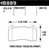 Hawk 2017 Ford Focus DTC-30 Race Front Brake Pads