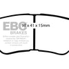 EBC 08-09 Hyundai Azera 3.3 Redstuff Rear Brake Pads