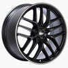 BBS CC-R 19x8 5x112 ET44 Satin Black Polished Rim Protector Wheel -82mm PFS Required