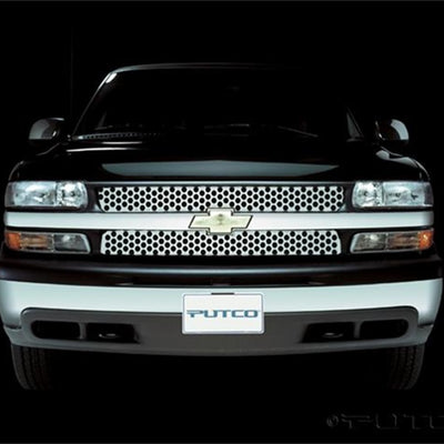 Putco 01-02 Chevrolet Silverado LD Punch Stainless Steel Grilles