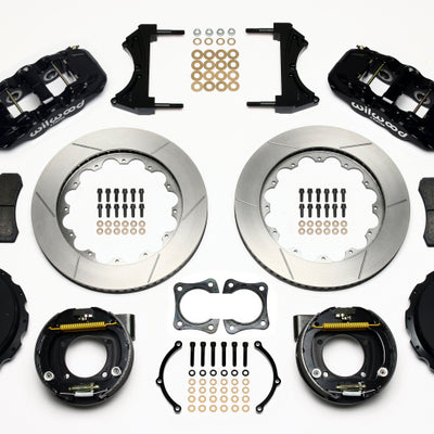 Wilwood AERO4 Rear P-Brake Kit 14.00in 58-64 Olds/Pontiac Ends 2.81in Offset