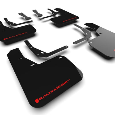 Rally Armor 24-25 Hyundai Kona N Line Black UR Mud Flap - Red Logo