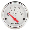 Autometer Arctic White 2 1/16in 240 ohm to 33 ohm Electric Fuel Level Gauge