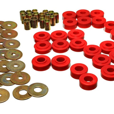 Energy Suspension Rr Spring Frame Shackle Kit - Red