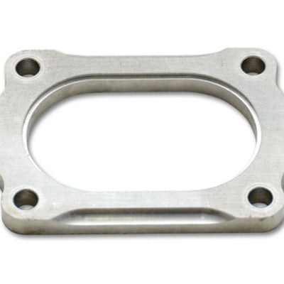 Vibrant T304 SS 4 Bolt Flange for 3.5in O.D. Oval tubing