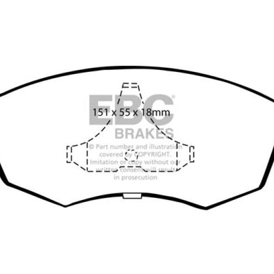 EBC 85-89 Mercury Merkur Scorpio 2.9 Redstuff Front Brake Pads