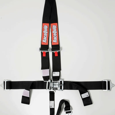 RaceQuip Black L & L V4pt Seat Belt