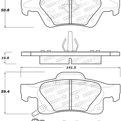 StopTech Performance 11-17 Dodge Durango Rear Brake Pads