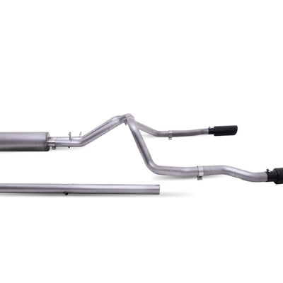 Gibson 19-22 GMC Sierra 1500 5.3L 3/2.5in Cat-Back Dual Split Exhaust System Stainless - Black Elite