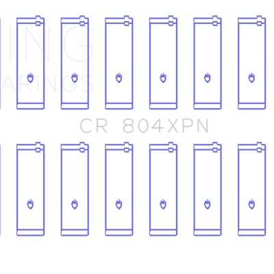 King Ford 260CI/289CI/302 (Size .020 Undersize) XP-Series Tri-Metal Narrowed Rod Bearings - Set of 8
