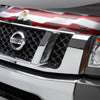 Stampede 2016-2019 Nissan Titan XD Vigilante Premium Hood Protector - Flag
