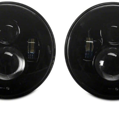 Raxiom 97-18 Jeep Wrangler TJ/JK Axial Series LED Daymaker Headlights- Black Housing (Clear Lens)