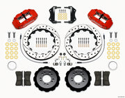 Wilwood Narrow Superlite 6R Front Hat Kit 12.88in Drill Red 2013-Up Ford Focus ST w/ Lines