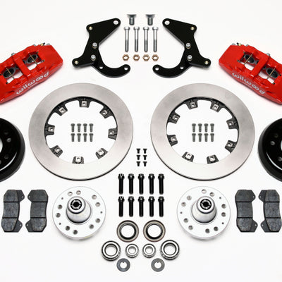 Wilwood Dynapro 6 Front Hub Kit 12.19in Red 55-57 Chevy