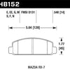 Hawk 84-91 Mazda RX-7 Blue 9012 Race Front Brake Pads