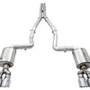 AWE Tuning 2017+ Challenger 5.7L Touring Edition Exhaust - Non-Resonated - Chrome Silver Quad Tips