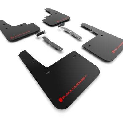 Rally Armor 22-23 Hyundai Kona N Black UR Mud Flap w/Red Logo