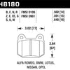 Hawk 1979/1983 BMW 320i DTC-70 Race Front Brake Pads