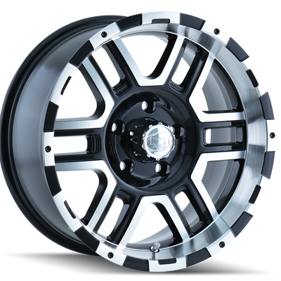 ION Type 179 17x9 / 8x165.1 BP / 0mm Offset / 130.8mm Hub Black/Machined Wheel