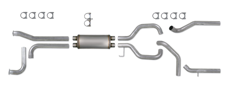 Diamond Eye KIT 3-1/2in Catback SPLIT DUAL GAS AL: NISSAN TITAN 5.6L 07-10