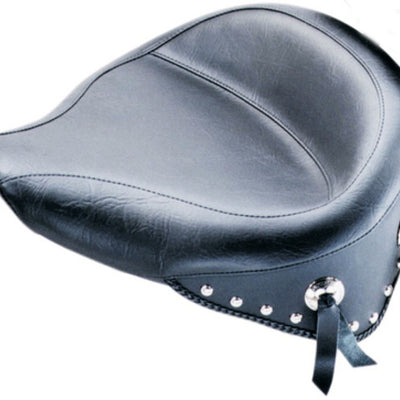 Mustang 84-06 Harley Standard Rear Tire Wide Touring Solo Seat w/Studs - Black