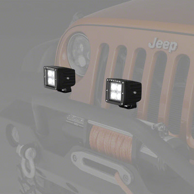 Raxiom 3-In Square 4-LED Off Road Light Spot Beam Universal (Some Adaptation May Be Required)