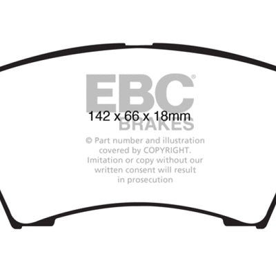 EBC 10+ Buick Allure (Canada) 3.0 Redstuff Front Brake Pads