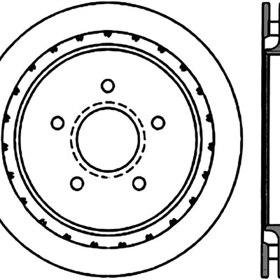 StopTech Power Slot 97-04 Chevy Corvette Slotted Left Rear CRYO Rotor