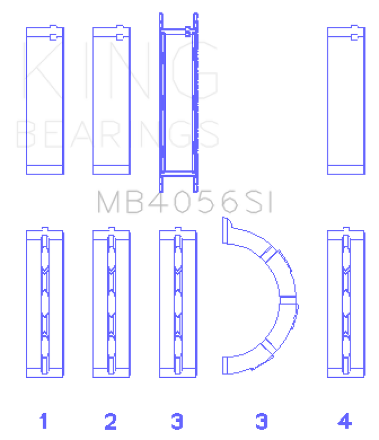 King Engine Bearings Crankshaft Main Bearing 0.5mm (Oversize) Ford Duratec V6