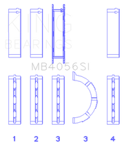 King Engine Bearings 97-07 Ford 2.5L/2.9L/3.0L (Size 0.25) Main Bearing Set