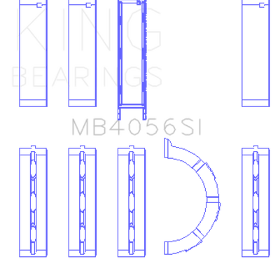 King Engine Bearings 97-07 Ford 2.5L/2.9L/3.0L (Size 0.25) Main Bearing Set