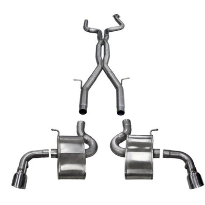 Corsa 16-18 Chevy Camaro SS 6.2L Xtreme 2.75in Cat-Back Dual Rear Exit w/ Single 4.5in Polis