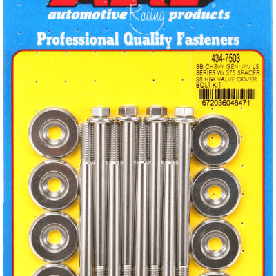 ARP SB Chevrolet Gen III/IV LS Series w/ 0.375 Spacer SS Hex Valve Cover Bolt Kit