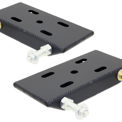 RockJock Jeep CJ Front Leaf Spring Plates For 2in Springs w/ Shock and Sway Bar Mounts Pair