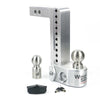 Weigh Safe 10in Drop Hitch w/Built-in Scale & 2in Shank (10K/12.5K GTWR) - Aluminum