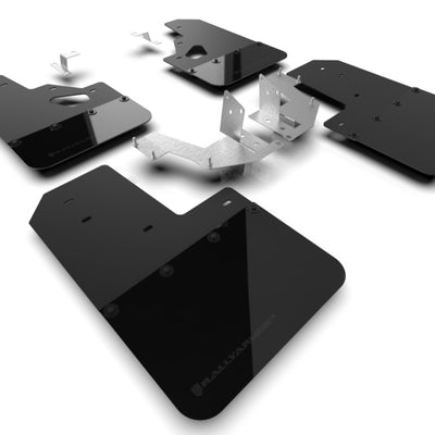 Rally Armor 21-25 Ford Bronco (Plstc Bmpr + RR - NO Rptr/Sprt) Blk Mud Flap w/Met. Blk Logo