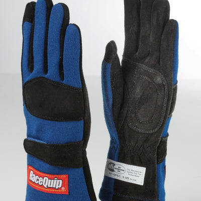 RaceQuip Blue 2-Layer SFI-5 Glove - Small