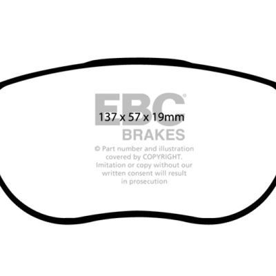 EBC 12+ Fiat 500 1.4 Turbo Abarth Ultimax2 Front Brake Pads