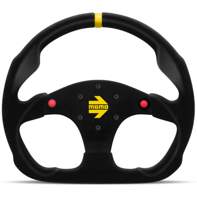 Momo MOD30 Buttons Steering Wheel 320 mm -  Black Suede/Black Spokes/1 Stripe