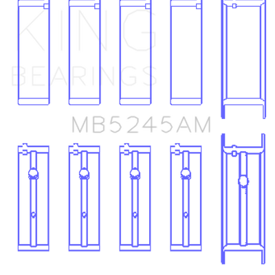 King 91-04 Nissan 146CI/2.4L KA24DE L4 / 89-97 146CI/2.4L KA24E L4  (Size +0.75) Main Bearing Set