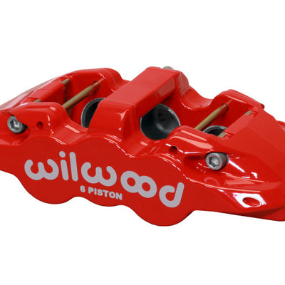 Wilwood Caliper-Aero6-L/H - Red 1.75/1.38/1.38in Pistons 1.25in Disc