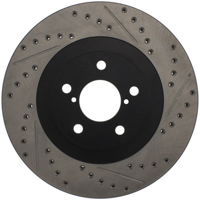 StopTech 02-10 Subaru WRX Slotted & Drilled Right Front Rotor (exc. STi)